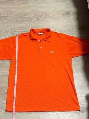 Lacoste Men's Bright Orange Polo with Crocodile Logo
